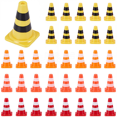 48Pcs 4 Colors ABS Display Roadblock Decorations AJEW-SP0004-70-1