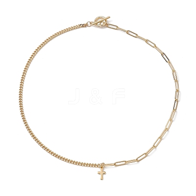 304 Stainless Steel Cross Pendant Necklaces NJEW-JN04617-1