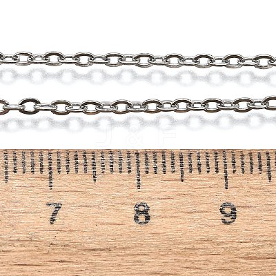 Tarnish Resistant 304 Stainless Steel Women Chain Necklaces NJEW-C079-01C-1