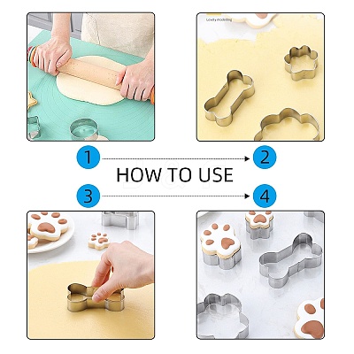 Tarnish Resistant 304 Stainless Steel Cookie Cutters LS-DIY-E012-57-1