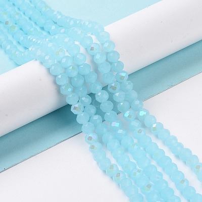 Electroplate Glass Beads Strands EGLA-A044-J4mm-L04-1