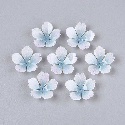 Flower Acrylic Bead Caps X-SACR-T017-51E-1
