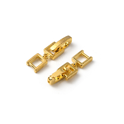 Brass Fold Over Clasps LS-KK-WH0046-51G-1