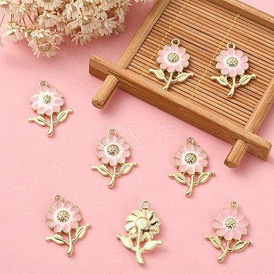8Pcs Alloy Enamel Pendants ENAM-YW0002-31F-1