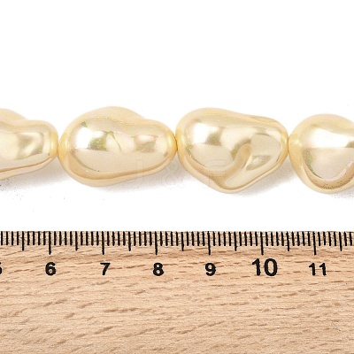 Electroplate Opaque Glass Imitation Pearl Beads Strands EGLA-K063-01C-1