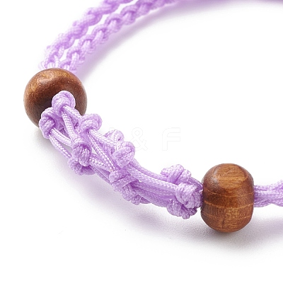 Adjustable Braided Nylon Cord Macrame Pouch Bracelet Making AJEW-JB01133-1