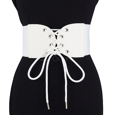 1Pc Imitation Leather Stretch Knot Waist Belts for Women AJEW-CL0002-91A-1