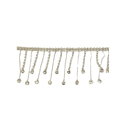 Rhinestone & Iron Tassels Chain PW-WG44583-01-1