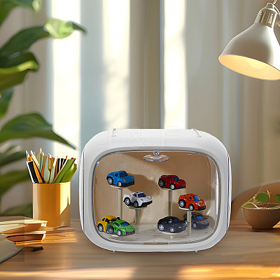 Rectangle Plastic Minifigures Display Cases ODIS-WH0079-010A-1