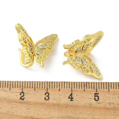 Brass Micro Pave Clear Cubic Zirconia Pendants KK-A236-11G-1