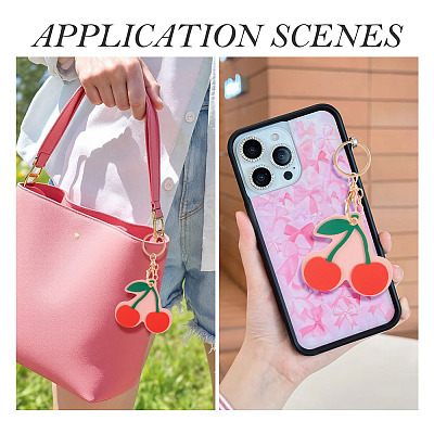 1Pc PU Leather Alloy Keychains KEYC-TA0001-44-1
