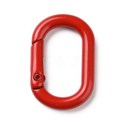 Spray Painted Alloy Spring Gate Rings PALLOY-K257-02-1