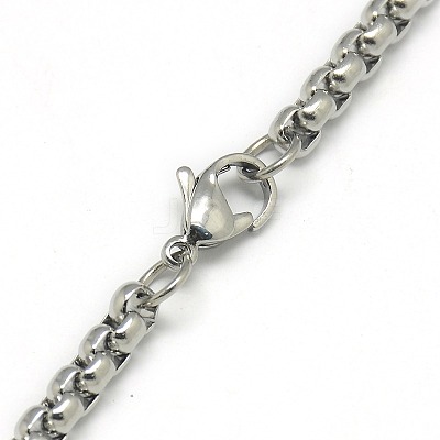 Non-Tarnish Trendy Men's 201 Stainless Steel Box Chain Necklaces X-NJEW-L043B-46P-1