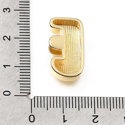 Brass Slide Charms KK-E802-33G-E-1