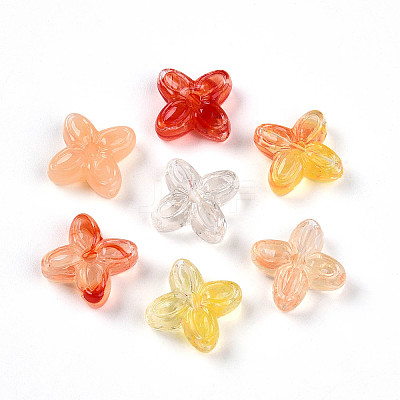 Transparent Acrylic Beads TACR-T028-35F-1
