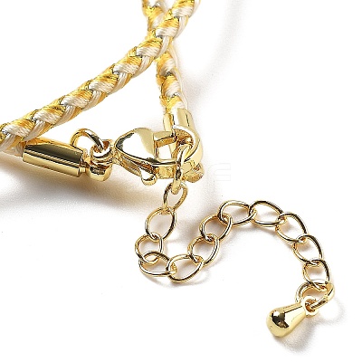 Polyester Cord Braided Necklace Makings X-MAK-L043-03G-10-1