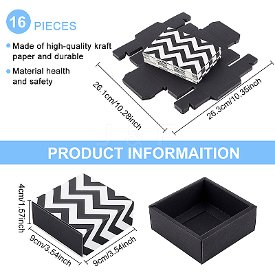 Square Folding Cardboard Small Cake Drawer Box CON-WH0084-49A-1