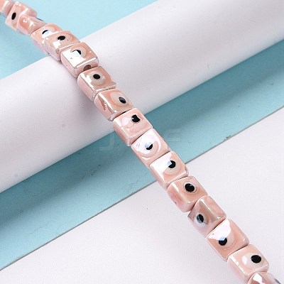 Handmade Porcelain Ceramic Beads Strands LAMP-B021-06G-1
