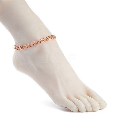 3Pcs 3 Color Japanese Rocailles Seed Beaded Anklets Set for Women AJEW-AN00473-1