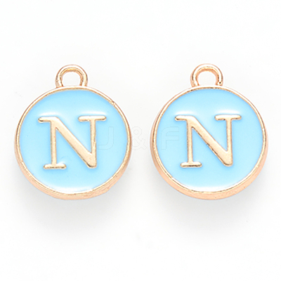 Golden Plated Alloy Enamel Charms ENAM-S118-04N-1