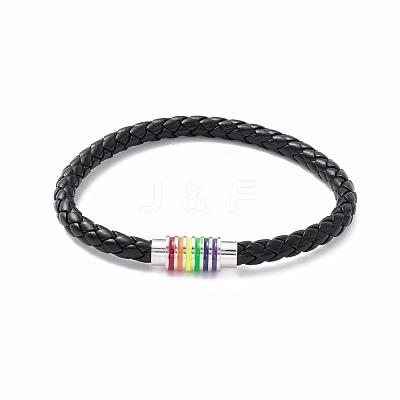 Rainbow Pride Bracelet BJEW-F425-01B-1