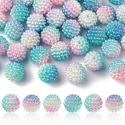 Imitation Pearl Acrylic Beads OACR-FS0001-32C-1