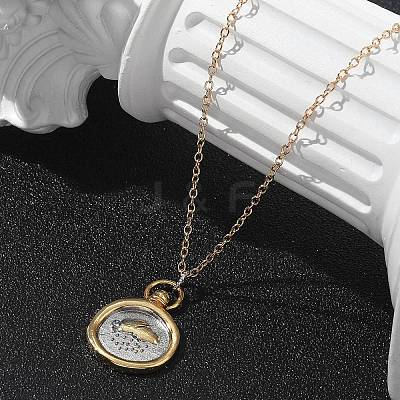 Brass Twelve Constellations Tarot Pendant Necklaces NJEW-Q006-01A-G-1