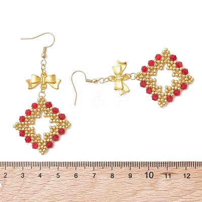 3 Pairs Glass Dangle Earrings EJEW-MZ00709-1
