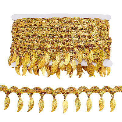 Polyester Fringe Lace Trim Ribbon OCOR-WH0100-61B-1