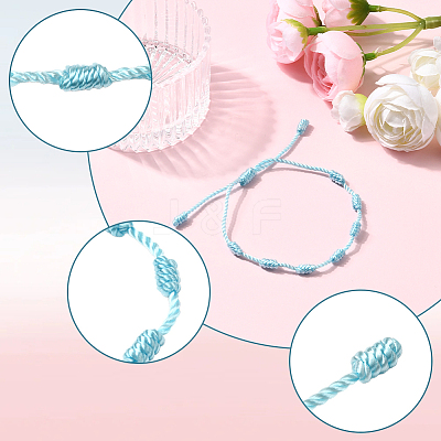 24Pcs 12 Colors Polyester Cord Braided Bracelets for Men Women BJEW-SP0001-14-1