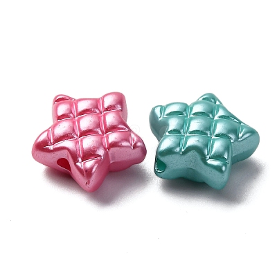Pearlized Opaque Acrylic Beads OACR-G052-07-1