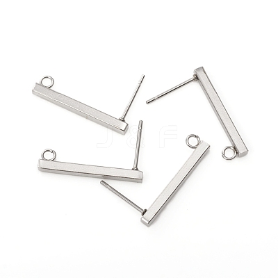 Tarnish Resistant 304 Stainless Steel Stud Earring Findings X-STAS-G224-21P-01-1