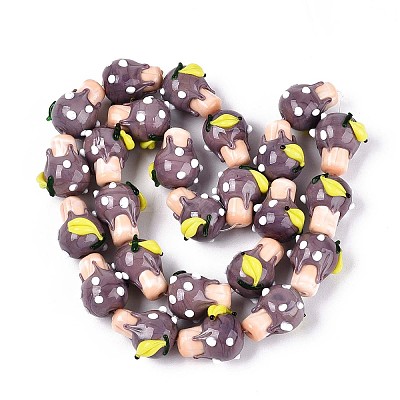 Handmade Lampwork Bumpy Beads LAMP-T022-06A-1