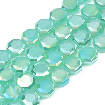 Electroplate Glass Beads Strands EGLA-N002-27-E05-1