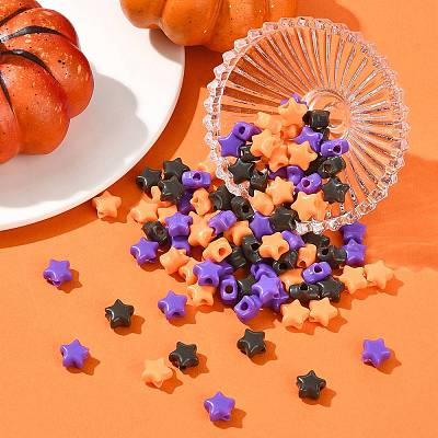 100Pcs 3 Colors Opaque Acrylic Beads MACR-FS0002-26-1