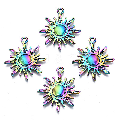 Rainbow Color Alloy Pendants PALLOY-N156-141-NR-1