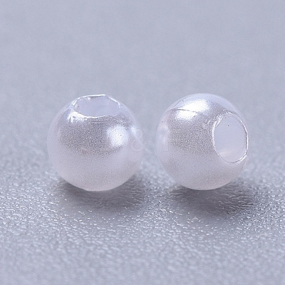 Imitated Pearl Acrylic Beads PACR-3D-1-1