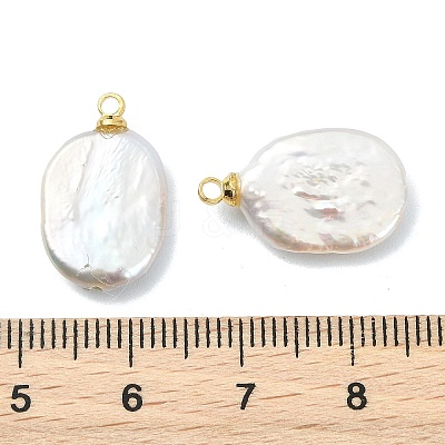 Natural Baroque Keshi Pearl Pendants PALLOY-JF05283-1