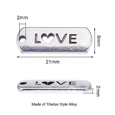 Tibetan Style Alloy Quote Pendants TIBEP-CJ0001-04AS-1