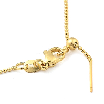 Adjustable Slider Brass Ball Chain Necklaces for Men Women NJEW-G160-13G-1