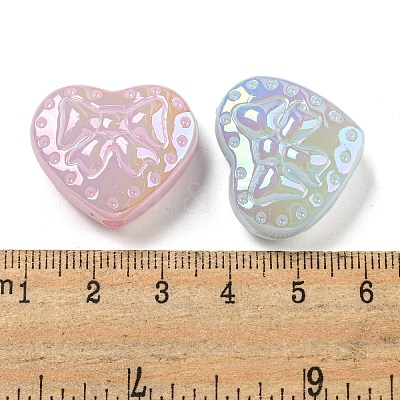 UV Plating Iridescent Acrylic Beads OACR-G039-18-1