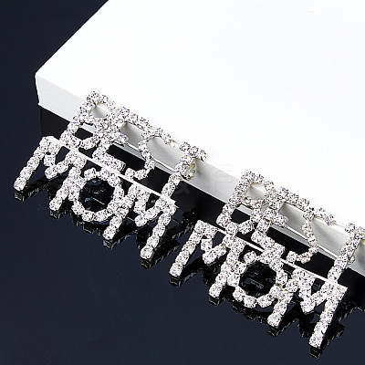 2Pcs Mother's Day Theme Word Best Mon Alloy Rhinestone Brooches JEWB-FH0001-86-1