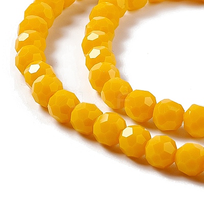 Faceted(32 Facets) Glass Beads Strands EGLA-J042-35B-M-1