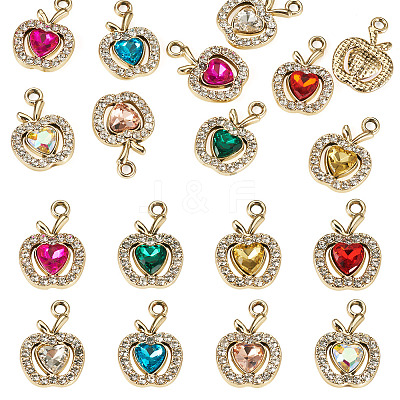 10Pcs UV Plating Alloy Pendants ALRI-TADJ0001-04-1