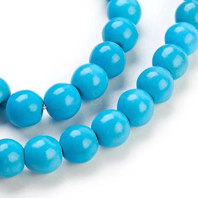 Synthetic Turquoise Beads Strands TURQ-G106-8mm-02F-1