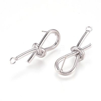 Brass Stud Earring Findings X-KK-L198-010P-1
