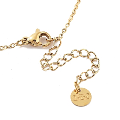 Golden 304 Stainless Steel Necklace NJEW-K252-09G-03-1