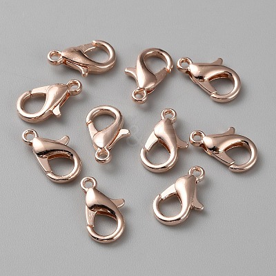 Brass Lobster Claw Clasps FIND-WH0110-696RG-1
