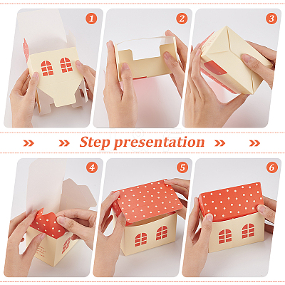 Paper Small House Gift Boxes CON-WH0088-55C-1