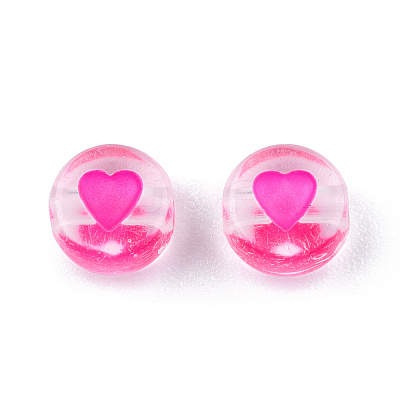 Transparent Acrylic Enamel Beads MACR-N008-60C-1